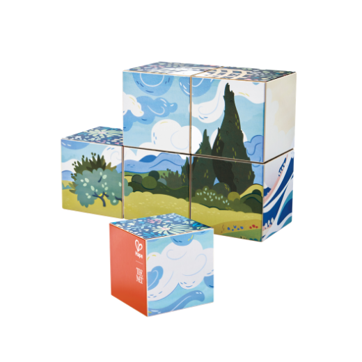 Kunstvolles Würfelpuzzle